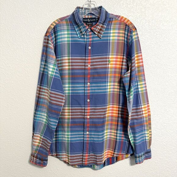 Ralph Lauren Other - Ralph Lauren Shirt Men’s Size Large Madras Plaid Button Down Custom Fit